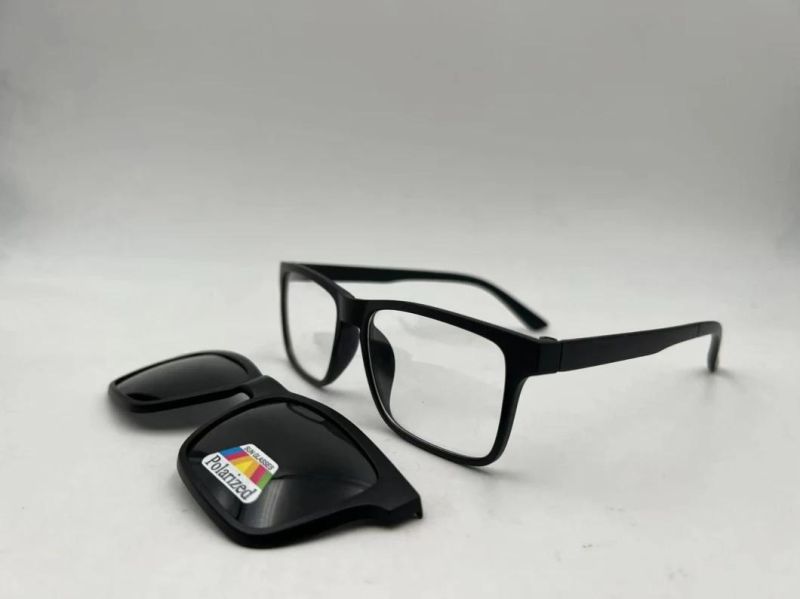 Rectangle Magnetic Snap-on Polarized Lens Sunglasses Sets