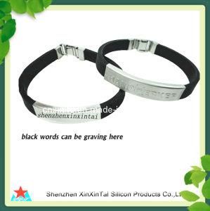 Silicon Bracelet With Stainless Clasp and Buckle (XXT10017-1)