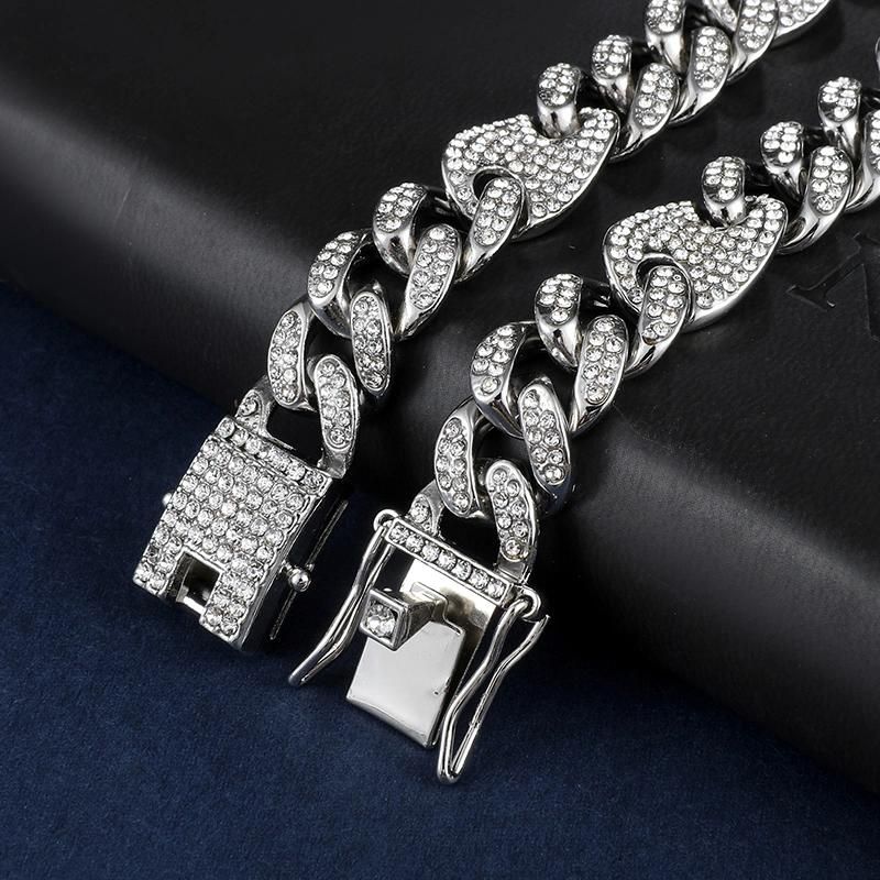 High Quality 1.2cm Copper Mens Tennis Chain Necklace