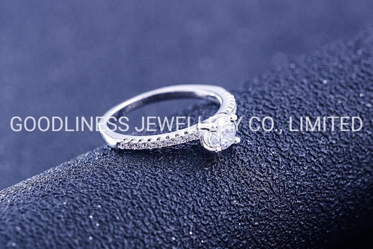 925 Sterling Silver Women CZ Simple Rings Fashion Jewelry