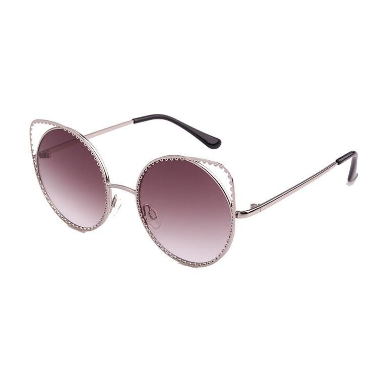 2022 Designed Cateye with Decoration Popular Metal Sunglasses