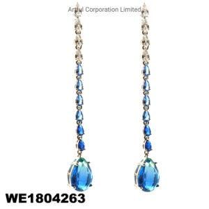 New Style Ocean Blue Silver Earring Fashion Jewelry Earrings