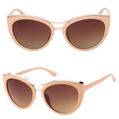 New Design Cat Eye Metal and PC Sunglasses for Women