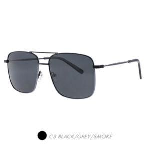 New Fashion Metal Sunglasses, Double Brigde Square Frame M9009-03