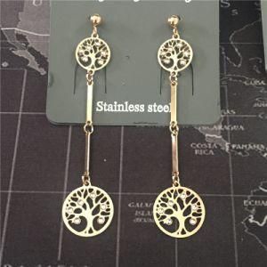 Yongjing Stainless Steel Orecchini Jewelry Crystal Life Tree Earring