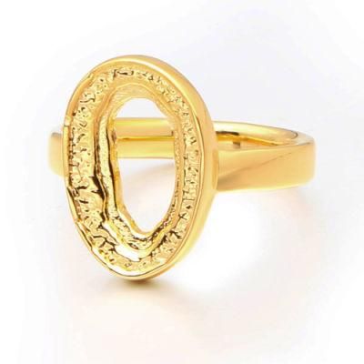 Korean Silver Personality Circle Simple Women Rings Round Gold Ring Accessory Jewelry