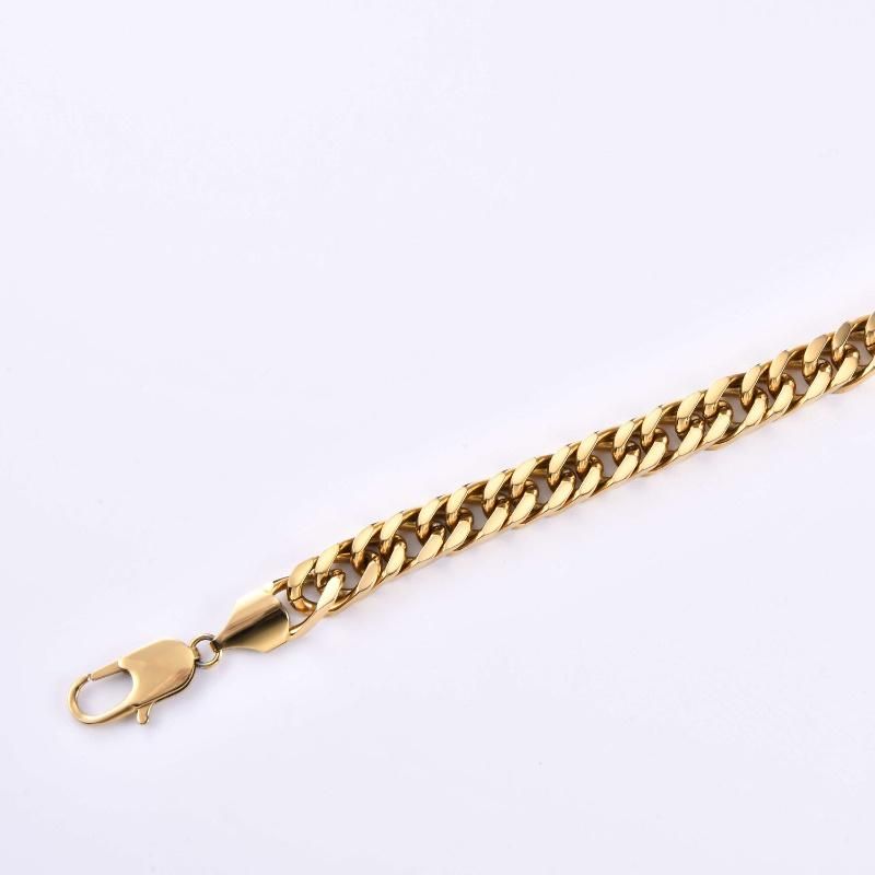 Mens Yellow Gold Miami Cuban Link Curb Chain Bracelet 10mm 8.6inch Fashion Jewelry