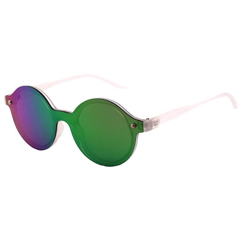 2017 Hot Selling One Piece Mirror Lens Fashionable Sunglasses with Round Shape