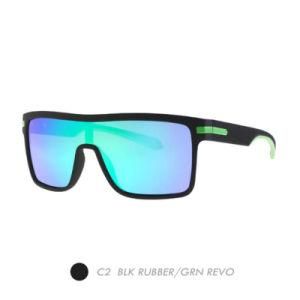 PC Polarized Sports Sunglasses, Full Lens, Plastic Square Frame Sp9006-02
