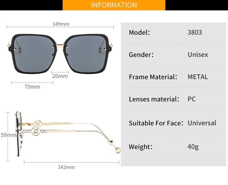 2022 Hot Sale! ! ! ! ! ! Square Metal Diamond Brand Sunglasses