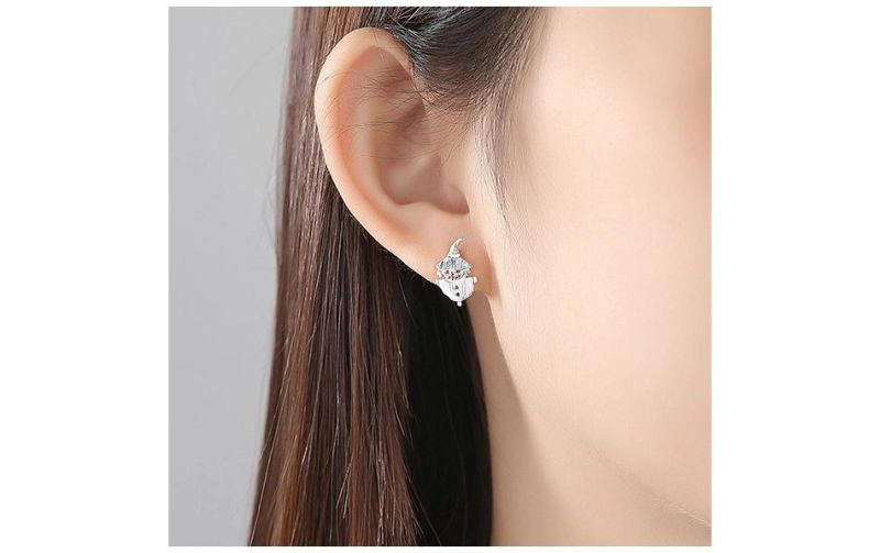Christmas Ornament Female Contracted Snow Man Earpiece