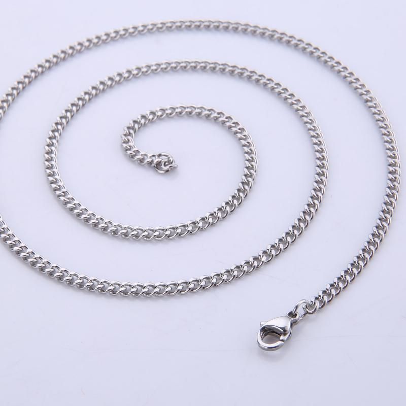 Gourmette Chain Stainless Steel Jewelry Necklace for Men and Women