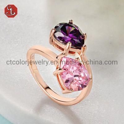 2021 Hot sale jewelry 925 sterling silver Gemstone Luxury Ring for women