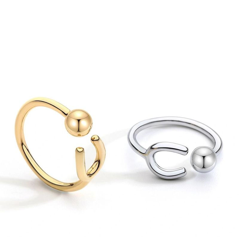 Copper Platinum Plating Gold Plating Lovers Ring with Ball