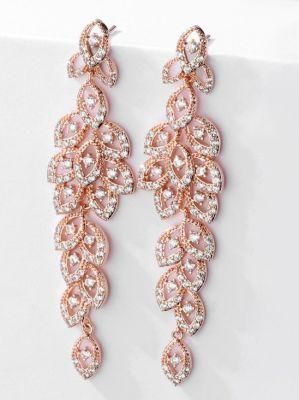 CZ Earring, Bridal Earring, Wedding Earring, Bridal Jewelry, Wedding Jewelry, Rose Gold Earring