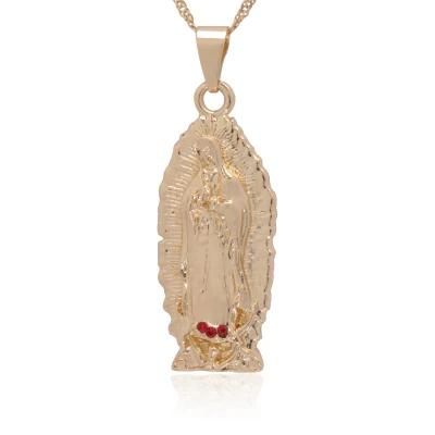 Wholesale 18K Gold Virgin Mary Religious Delicate Jewelry Necklace