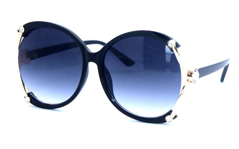 Ins Large Frame Gradient Frame Sunglasses Round Oversized Women Fashionable Trendy PC UV400 Sunglasses