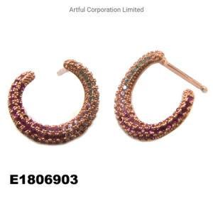 2020 New Design Pink Gradual 925 Silver Earring