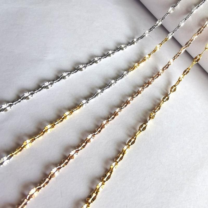 Fashion Stainless Steel Jewelry Chain Shiny Jewellery Accessoriesgold Plated Bracelet Necklace