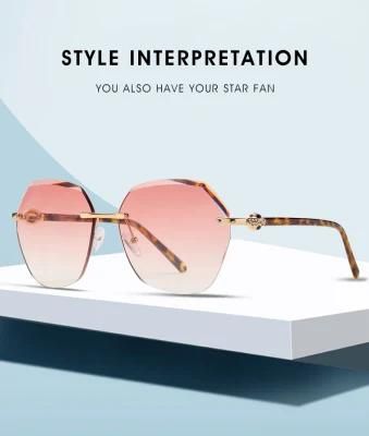 Luxury Frameless PC Lense Metal High Quality Sunglasses