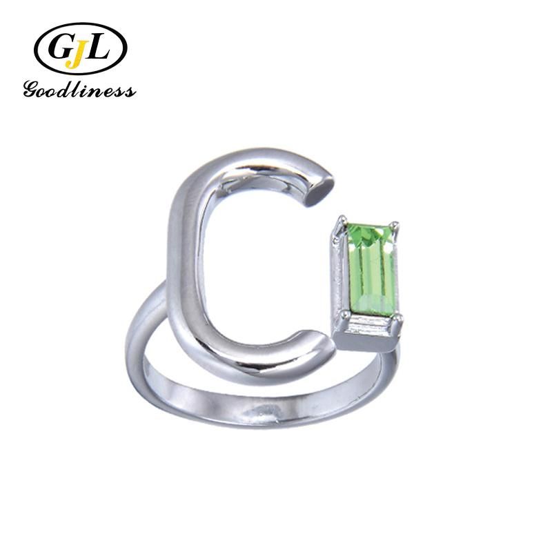 Geometry Rectangle Gemstone Rings Earrings Fashion Jewelry