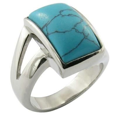Surgical Stainless Steel Handmade Turquoise Ring
