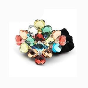 Hair Rope Heart Flower with Crystal Hair Jewelry for Women