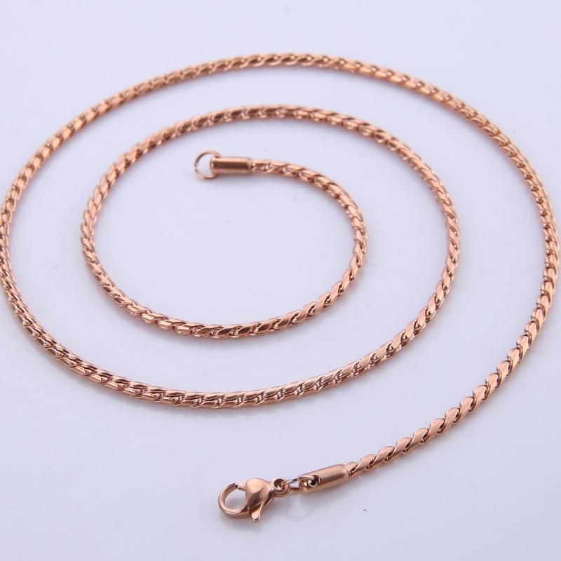Fashion Accessories Stainless Steel Cobra Chain Jewelry Necklace for Women