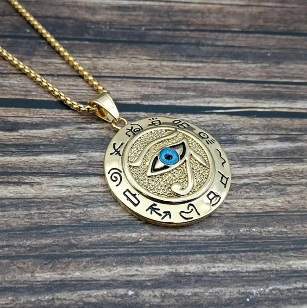 Ancient Egyptian Eye of Horus Titanium Steel/Stainless Steel Pendant The Eye of Horus Necklace Pendant Spt2801