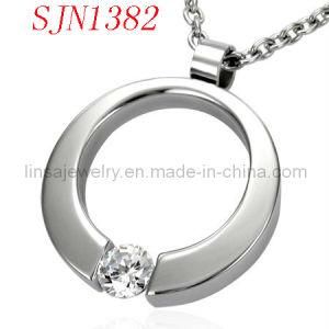Fashion High Quality 316L Stainless Steel CZ Pendant (SJN1382)