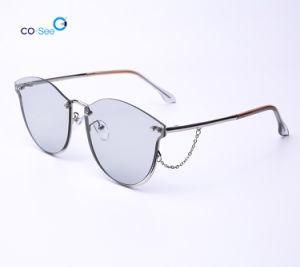 2020 Plenty Stock Gradient Temple Shades Sunglasses Women Luxury Eyewear with Chain Rope