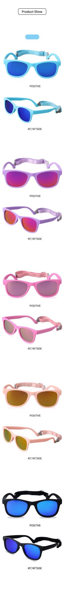 2021 Foreign Trade Cross-Border New Children′ S Fashion Outdoor Leisure Soft Polarized Sunglasses Anti-Ultraviolet UV400 Fck755