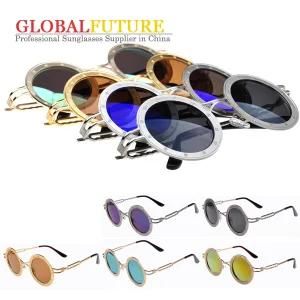 Fashion Diamond Round Metal AC Lens Sunglasses