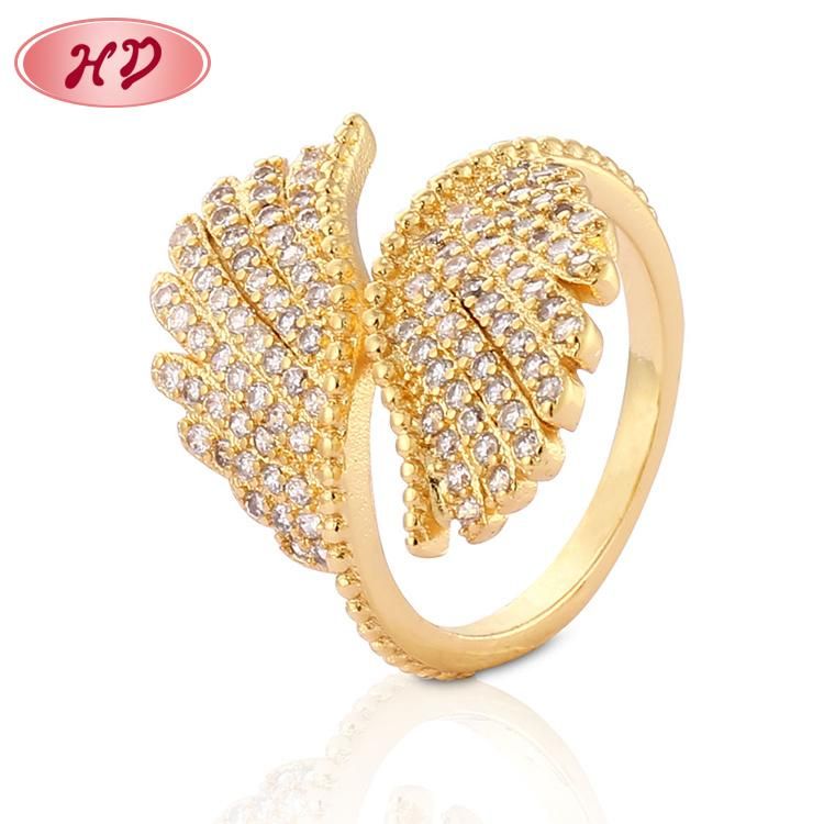 Women Fashion 18K Gold Plated Stainless Steel Silver Engagement Finger Wedding Rings Jewelry Design