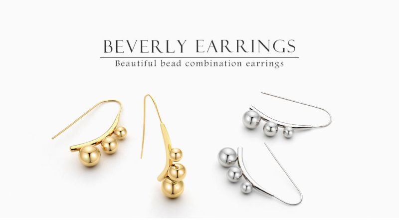 Beautiful Bead Combination Modeling 100% Brass Earrings