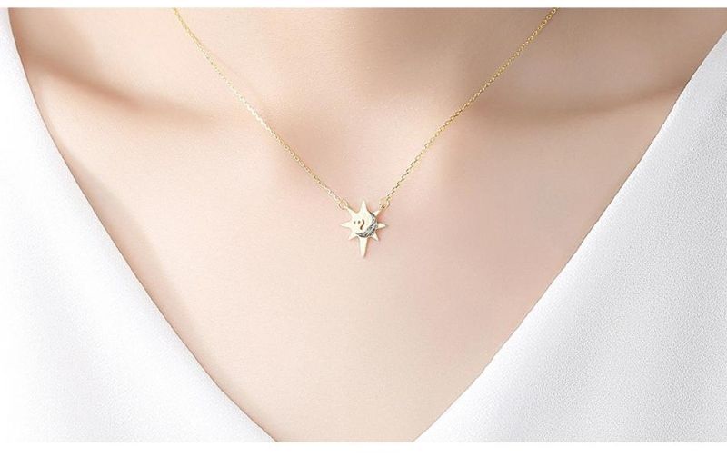 Fancy Sun and Moonpersonalized Silver Jewelry 925 Necklace with Good Quality