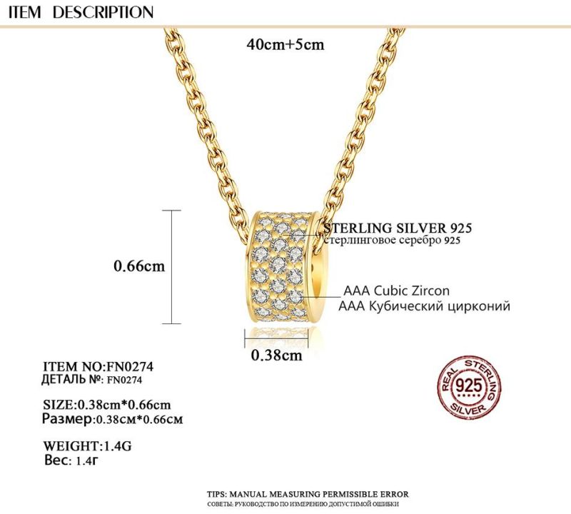 Fashion Accessory Custom Turn Beads Zircon Necklace