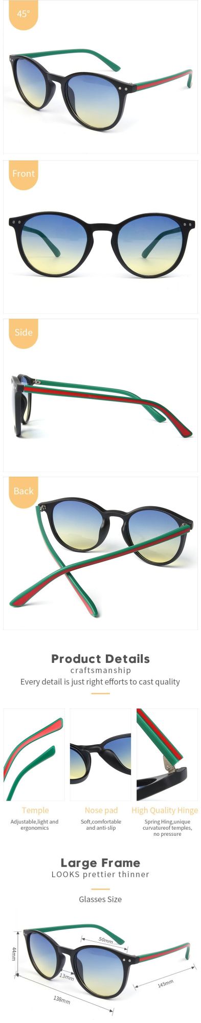 2021 Fashionable Custom Cheap Unisex UV400 Vintage Shade Plastic Sunglasses