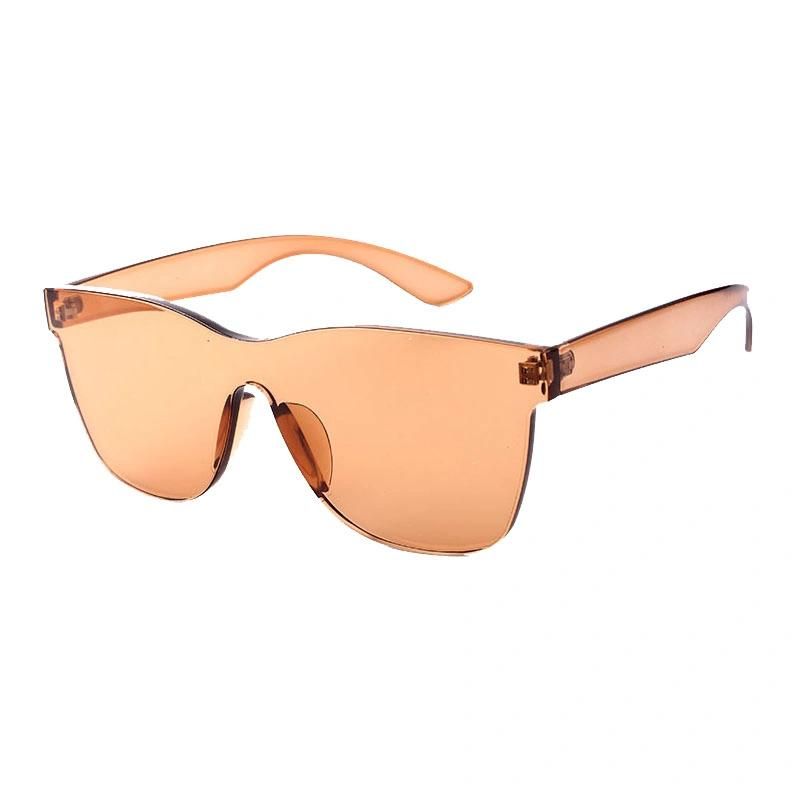 2017 Hot Selling One Piece Injection Sunglasses with Colorful