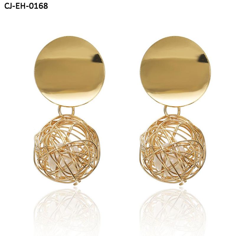 Best Selling Women Jewellery Retro Pop Earring Female Geometric Metal Circle Earrings