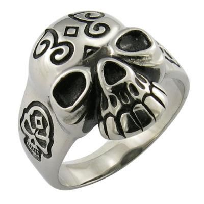 Custom Stainless Steel Skull Biker Rings