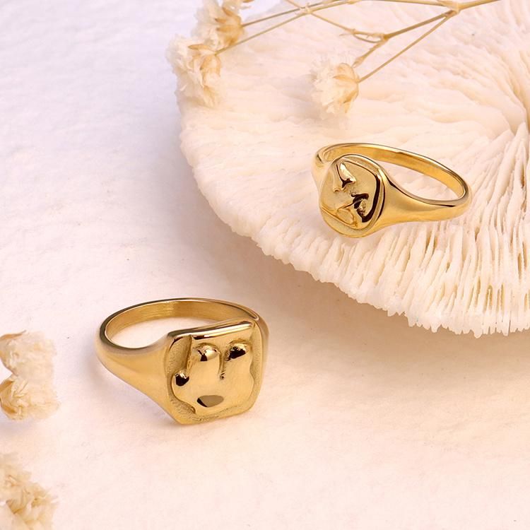 Manufacturer Custom Jewelry High Quality No Fade Celebrity Happy Face Ring Jewellery