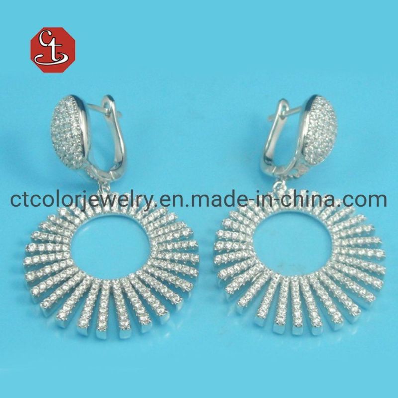 Exaggerated Long Drop Earrings for Women Big Pearl Round Dangle Earrings Wild Sun Earrings Female Fashion Jewelry