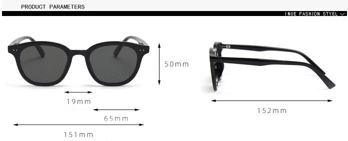 2022 Most Popular Double Slot Design New Nylon Detachable UV400 Lenses Tr90 Flexible Square Frame Fashion Sunglasses