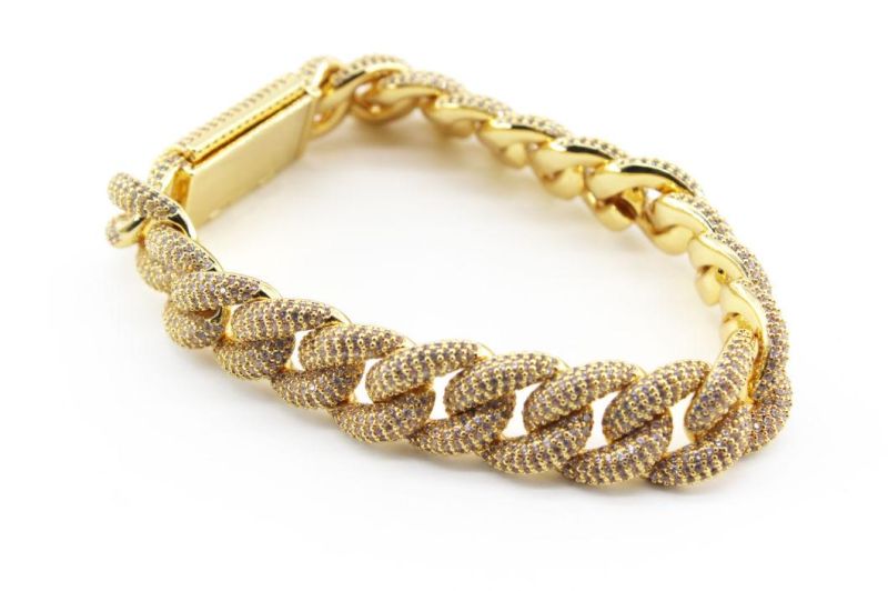 Classy Gold Chain Cuban Link Bracelet for Men