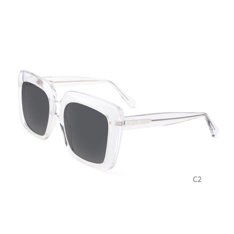 2022 High Quality Fashion Big Size Square Sunglasses Injection Acetate Customizable Sunglasses