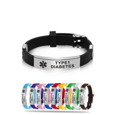 Personalized Magnetic Silicone Rubber Bracelets with Metal Clip