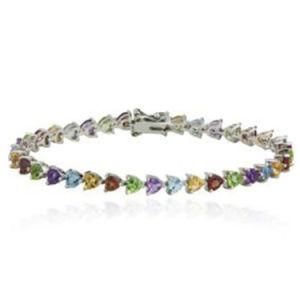 Fashion Beautiful CZ Stone Silver Costume Jewelry Bracelet