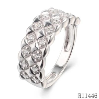 925 Sterling Silver Creative Fashion CZ Ring for Wholesale