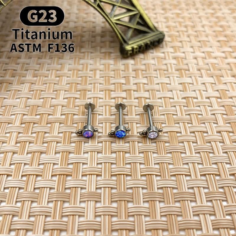 ASTM F136 Titanium Internally Threaded Labret Earring Pin Lip Pin Body Jewelry Piercing
